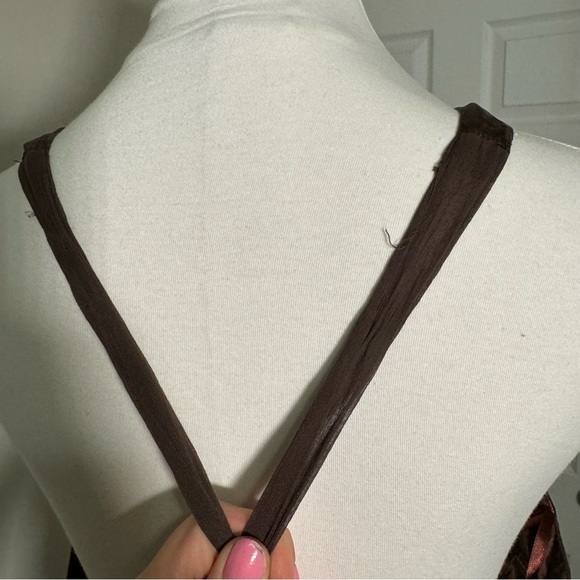 Vintage 100% silk  Marilyn Monroe tie back dress m old hollywood - Picture 7 of 7